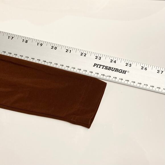 NWOT BEN DE LISI Dress US 6 Black Maxi Boat-Neck Cross Ruch Slit Side Stretch - Picture 14 of 14